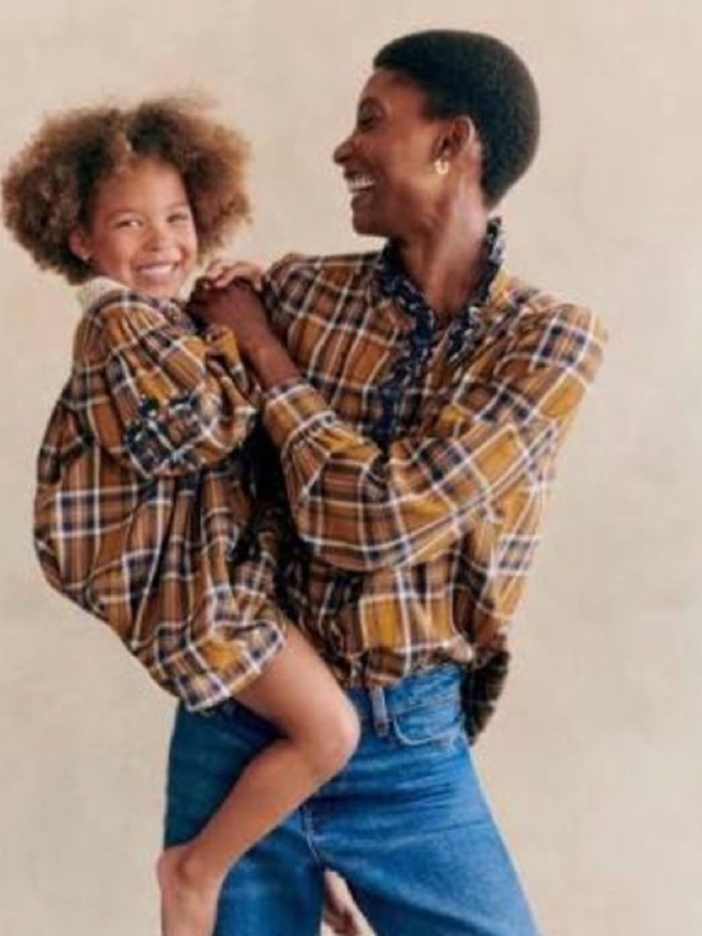 Bundle of Sezane blouses size 38 and T6 mommy and me matching - Picture 2 of 9